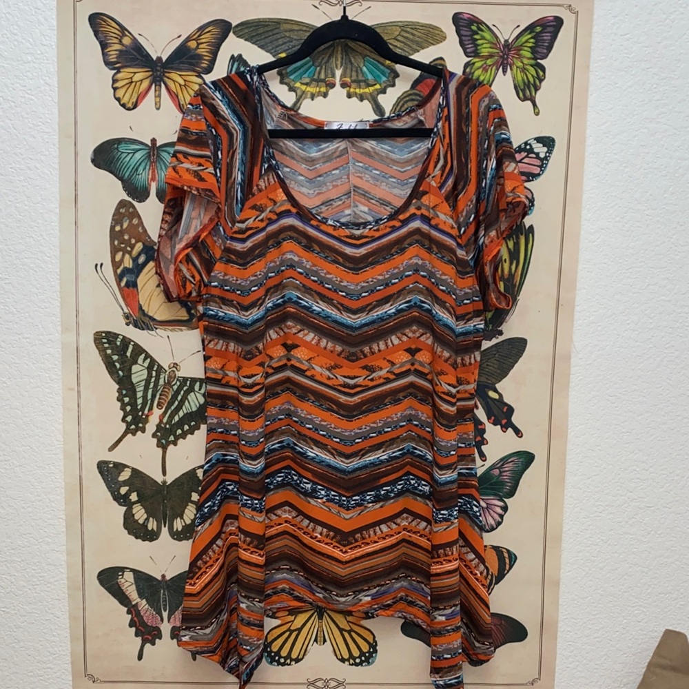 🧡 Feel Liberated Asymmetrical Boho Tunic Top | Size 3X 🧡